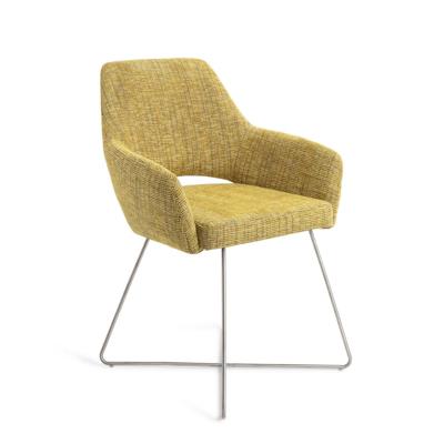 Jesper Home Yanai eetkamerstoel Lemon Limes cross steel