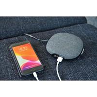 Stofbeklede Draadloze Oplader | 2,0 A | 15.5 W | Zwart - thumbnail