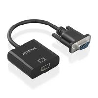Adapter HDMI naar VGA Aisens A115-0873 20 cm Zwart - thumbnail