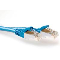ACT Blauwe 1 meter LSZH SFTP CAT6A patchkabel met RJ45 connectoren - thumbnail