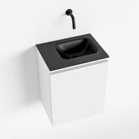 MONDIAZ OLAN 40cm toiletmeubel talc. LEX wastafel urban rechts geen kraangat - thumbnail