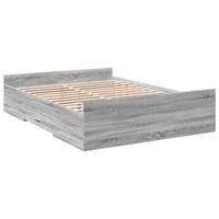 Bedframe met lades bewerkt hout grijs sonoma eiken 120x200 cm - thumbnail
