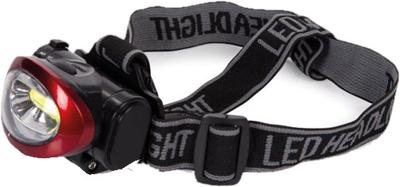 Perel hoofdlamp EHL19 cob-led batterij 90 lm zwart/rood