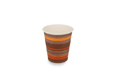 Kartonnen koffiebeker 120cc 4oz gestreept