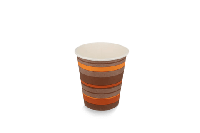 Kartonnen koffiebeker 120cc 4oz gestreept - thumbnail