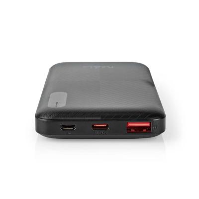 Powerbank | 10000 mAh | 2x 3.0 A | Outputs: 2 | Output: 1x USB-A / 1x USB-C | Inputs: 1x Micro USB / 1x USB-C | PD2.0 18W | Lithium-Polymeer