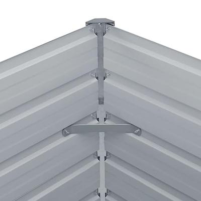 VidaXL Plantenbak verhoogd 100x100x45 cm gegalvaniseerd staal bruin