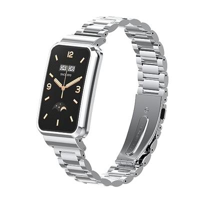 Metalen schakelband met case - Zilver - Xiaomi Smart band 7 Pro Metalen schakelband met case - Zilver - Xiaomi Smart band 7 Pro