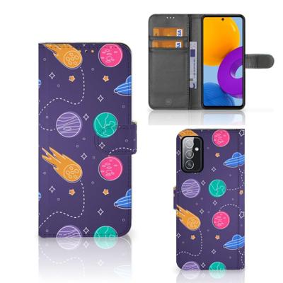 Samsung Galaxy M52 | Wallet Case | met Pasjes | Space Samsung Galaxy M52 | Wallet Case | met Pasjes | Space