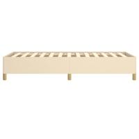 Bedframe zonder matras 90x200 cm stof crèmekleurig - thumbnail