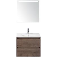 Dante Badmeubelset 60 cm - Tabacco - Keramische Wastafel Wit Enjoy met Sence Spiegel - thumbnail