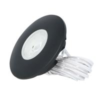 Pavo LED inbouwspot Plat (meubelspot) - 3W 300 Lumen - 2700K warm wit - Lage inbouwdiepte - Dimbaar - Rond - Voor binnen - Zwart - thumbnail