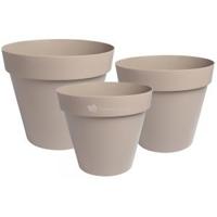 Bloembakken Fiore ecru set van 3 - thumbnail