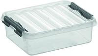 Sunware Q-line box 1 liter transp/metaal - thumbnail