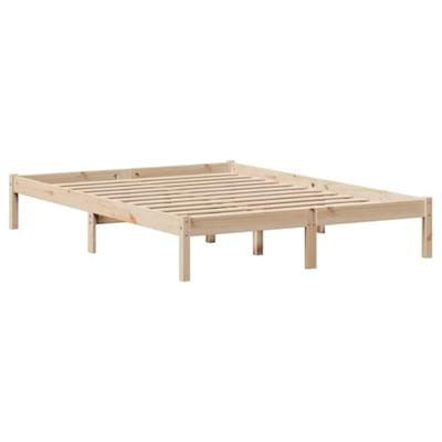 Bed met boekenkast zonder matras massief grenenhout 140x200 cm - thumbnail