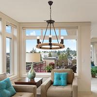 Globo Landelijk kroonluchterUlleu Ø 50cm met touw - 69029-6 - thumbnail