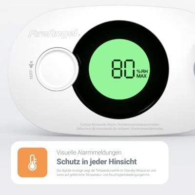 FireAngel FA3322-EUX10 Koolmonoxidemelder Incl. batterij (10 jaar) werkt op batterijen Detectie van Koolmonoxide