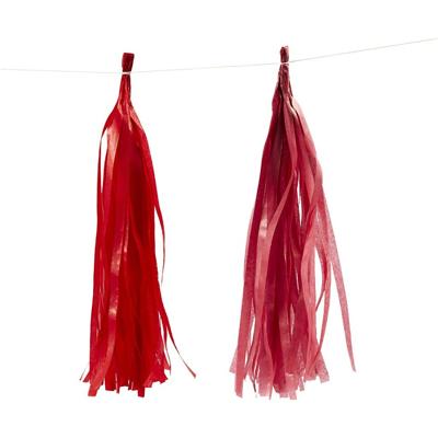 Creativ Company Tassels, afm 12x35 cm, 14 gr, wijnrood/rood, 12 stuk/ 1 doos Creativ Company Tassels, afm 12x35 cm, 14 gr, wijnrood/rood, 12 stuk/ 1 doos