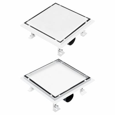 VidaXL Doucheafvoer met 2-in-1 deksels 23x23 cm roestvrij staal