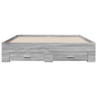 Bedframe met lades bewerkt hout grijs sonoma eiken 140x200 cm - thumbnail
