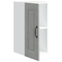 Keukenwandkast Kalmar bewerkt hout betongrijs - thumbnail