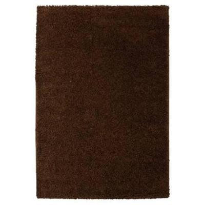 Tapeso Hoogpolig vloerkleed shaggy Trend effen - bruin - 300x400 cm