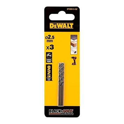 DeWalt Accessoires Black & Gold Metaalboor | 2,5 mm - DT20513-QZ DeWalt Accessoires Black & Gold Metaalboor | 2,5 mm - DT20513-QZ