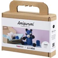 Creativ Company Hobbyset amigurumi, wasbeer, zwart, blauw, 1 doos - thumbnail
