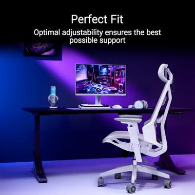 ASUS ROG Destrier Ergo Core White PC-gamestoel Zitgedeelte van mesh Wit ASUS ROG Destrier Ergo Core White PC-gamestoel Zitgedeelte van mesh Wit