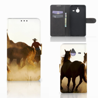 Microsoft Lumia 640 XL Telefoonhoesje met Pasjes Design Cowboy - thumbnail