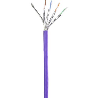 Renkforce RF-4724914 RJ45 Netwerkkabel, patchkabel CAT 6 S/FTP 0.25 m Violet Snagless, Vergulde steekcontacten, Vlambestendig 1 stuk(s)