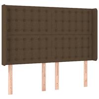 Boxspring met matras en LED stof donkerbruin 140x190 cm - thumbnail