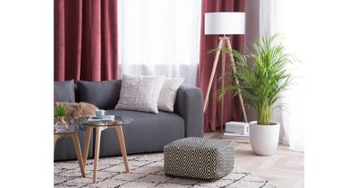 Beliani - MUKKI - Poef - Zwart - 50 cm - Katoen