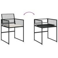 9-delige Tuinset poly rattan zwart - thumbnail