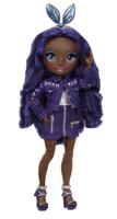 Rainbow High Krystal Bailey – indigo (donkerblauw-paarse) modepop met 2 complete mix & match-outfits en accessoires - thumbnail