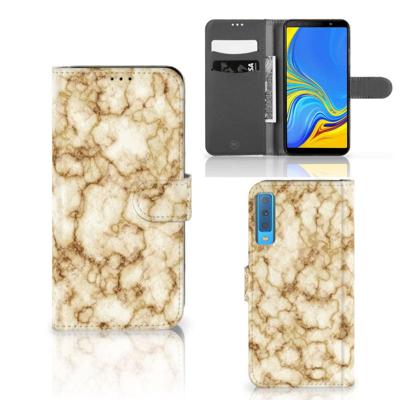 Samsung Galaxy A7 (2018) | Bookcase | Marmer Goud