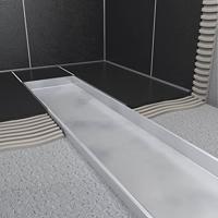 Easy Drain Multi inbouwdeel zonder rooster met waterslot 30/35/50mm 9.8x80cm inbouwdiepte vanaf 79mm met zijuitloop edmi800 - thumbnail