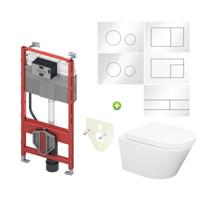 TECE Profil Toiletset set24 Wiesbaden Vesta Rimless met TECE Drukplaat - thumbnail