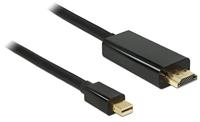 Delock 83700 DisplayPort-kabel HDMI / Mini-displayport Aansluitkabel Mini DisplayPort-stekker, HDMI-A-stekker 3 m Zwart Vergulde steekcontacten, Afgeschermd - thumbnail