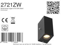 Steinhauer Buitenlamp Logan vierkant incl. LED dag nacht sensor zwart - thumbnail