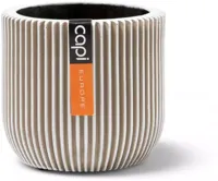Capi nature groove bol bloempot 9x8 cm ivoor - thumbnail