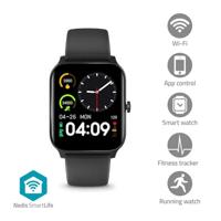 Nedis SmartLife-Watch - LCD - IP68 - Maximale gebruiksduur: 14400 min - Android/IOS - Zwart - thumbnail