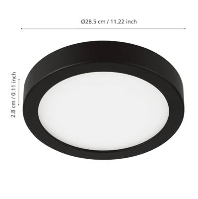 Eglo PlafonnièreZigbee Fueva-Z zwart - Ø 28,5cm - 98847