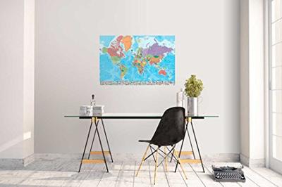 Poster Map World Ita Physical Politic 91,5x61cm