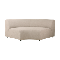 HKliving Jax bank round Boucle Taupe - thumbnail