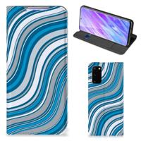 Samsung Galaxy S20 | Hoesje met Magneet | Waves Blue - thumbnail