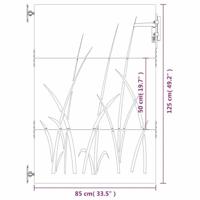 Poort 85x125 cm grasontwerp cortenstaal - thumbnail