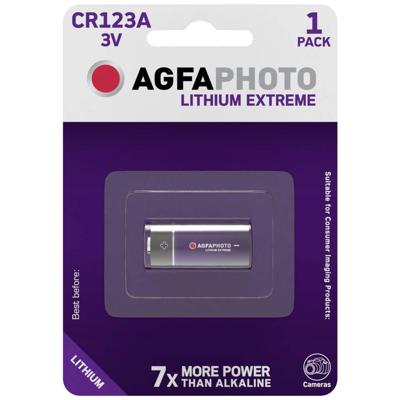 AgfaPhoto CR123 CR123A Fotobatterij Lithium 1300 mAh 3 V 1 stuk(s) AgfaPhoto CR123 CR123A Fotobatterij Lithium 1300 mAh 3 V 1 stuk(s)