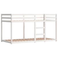 Stapelbed met gordijnen 90x200 cm grenenhout roze - thumbnail
