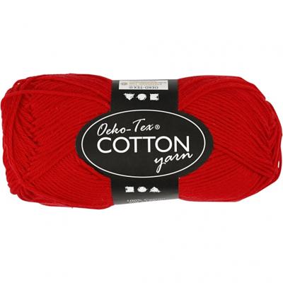 Creativ Company Katoengaren, donkerrood, 50gr, 170m